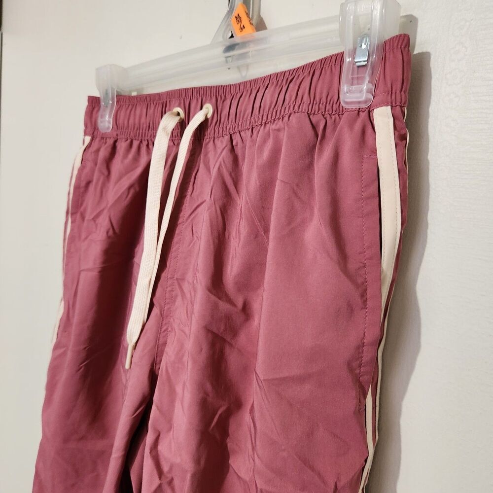 Adidas Swim Shorts Size Small Dust Pink Color Elastic Waist With Pockets - Picture 2 of 16